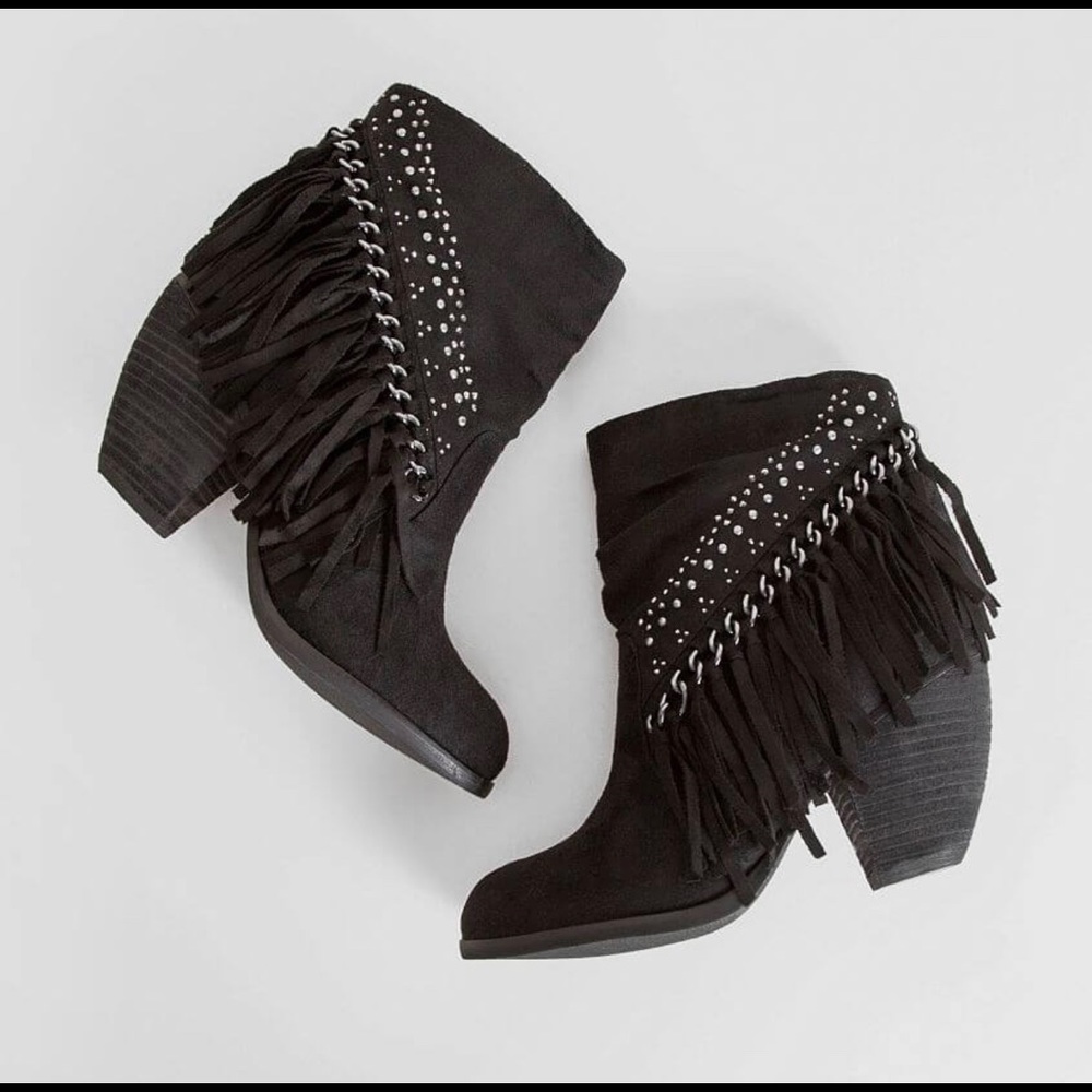 Not rated black rhinestone bootie